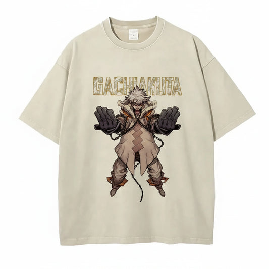 Gachiakuta Vintage Washed Oversized Anime T-Shirt Rudo