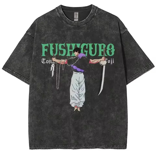 Toji Fushiguro Vintage Washed Anime T-Shirt