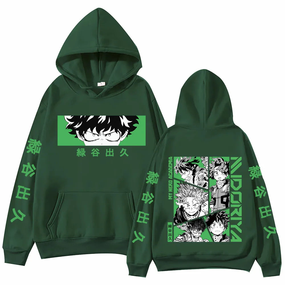 My Hero Academia Deku Hoodie – Izuku Midoriya Anime Harajuku Pullover