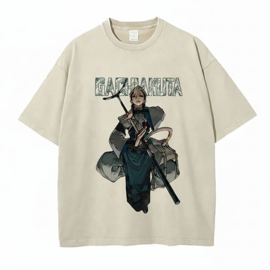Gachiakuta Vintage Washed Oversized Anime T-Shirt Zanka