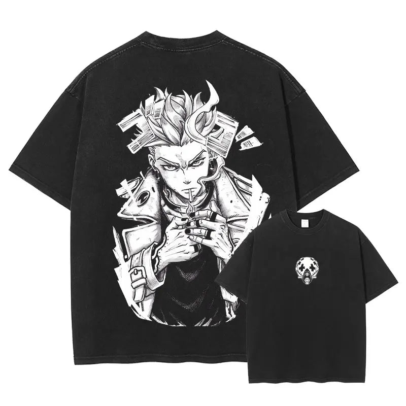 Gachiakuta Enjin Vintage Washed Oversized T-Shirt