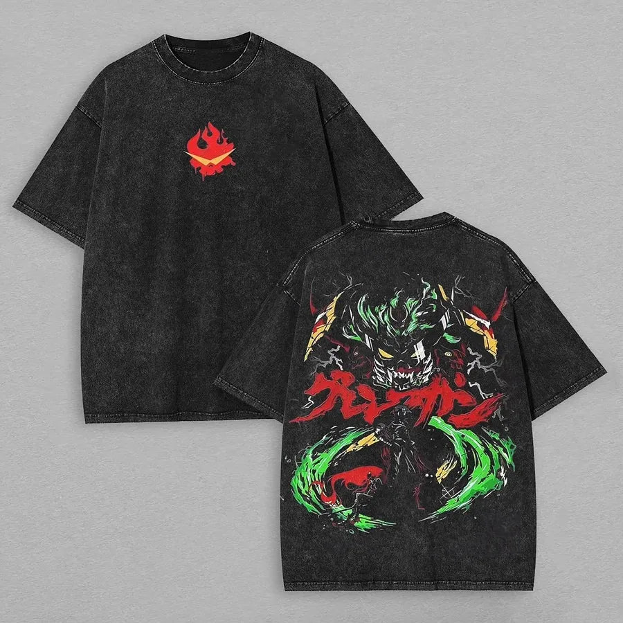 Tengen Toppa Gurren Lagann Washed Graphic T-Shirt