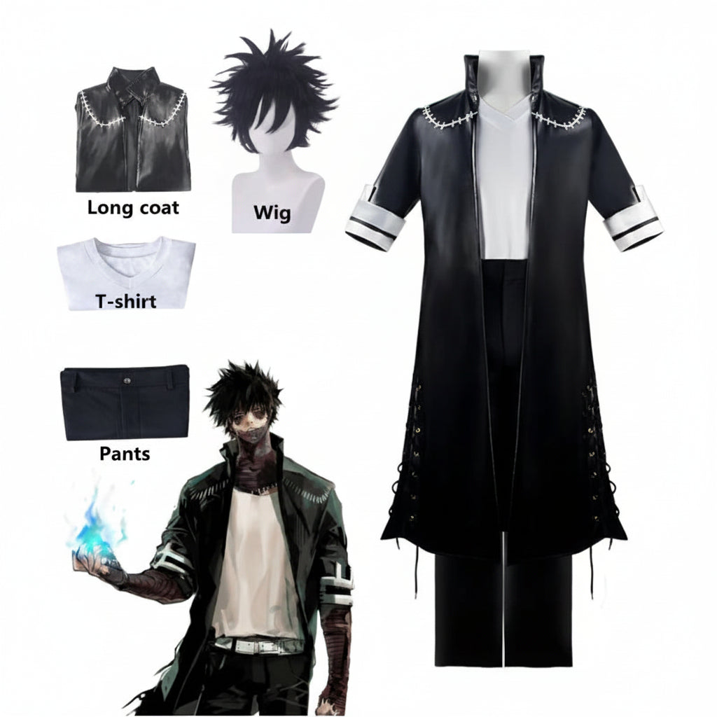 My Hero Academia Dabi Cosplay Costume Set with Wig