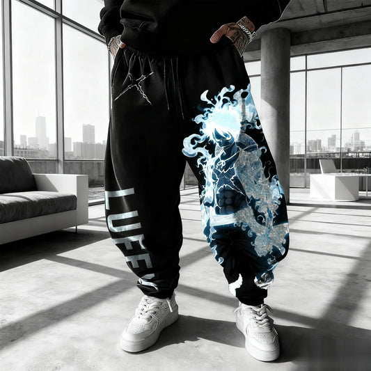 One Piece Monkey D. Luffy Anime Sweatpants | Y2K Streetwear Joggers