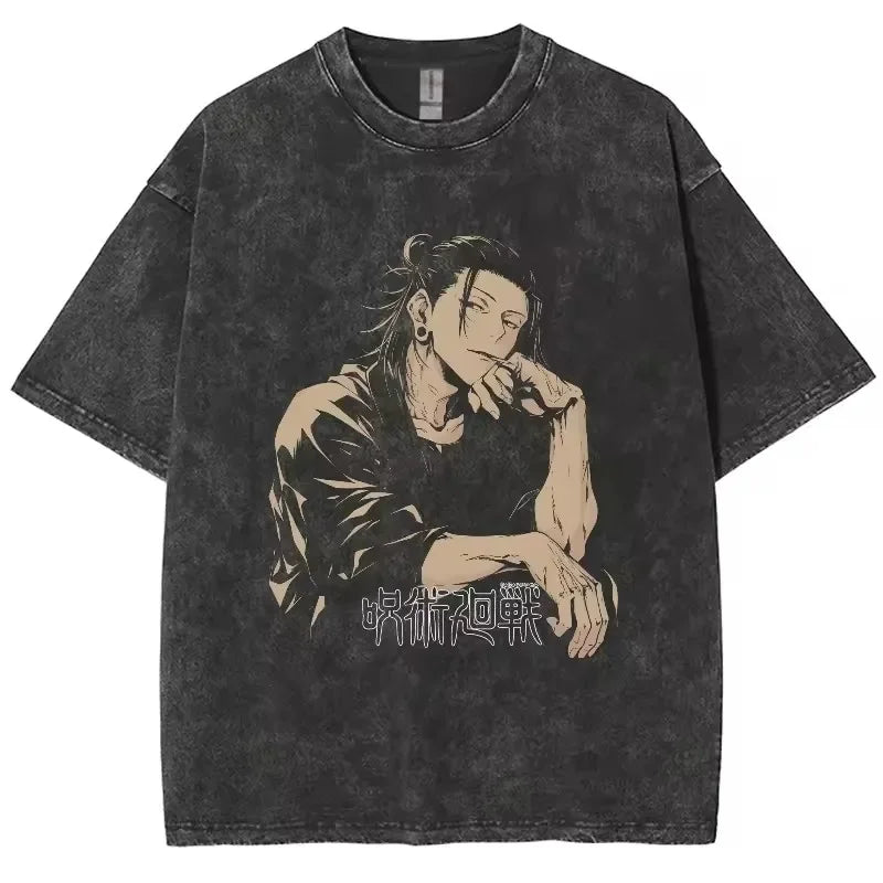 Suguru Geto Vintage Washed Anime T-Shirt