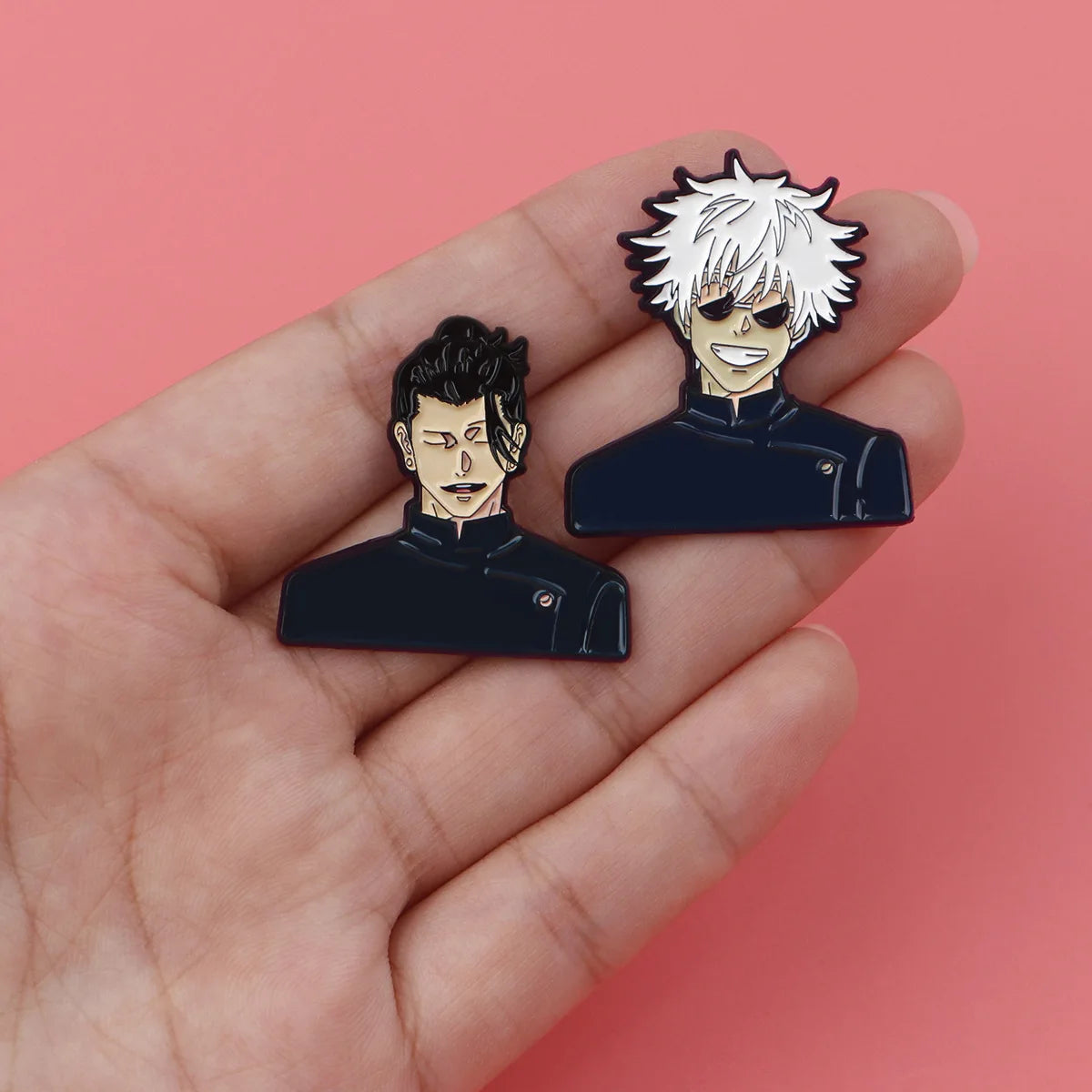 4pcs Creative Anime Jujutsu Brooch Cute Gojo Satoru Itadori Yuji lapel