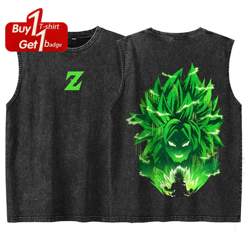 New Dragon Ball Broly Tank Tops Man Sleeveless Shirt Summer Anime Gym