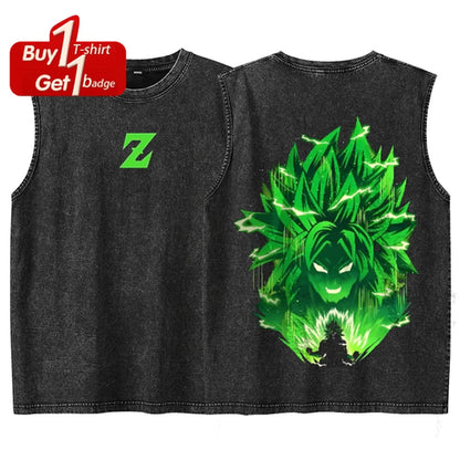 New Dragon Ball Broly Tank Tops Man Sleeveless Shirt Summer Anime Gym