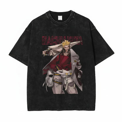 Gachiakuta Vintage Washed Oversized Anime T-Shirt Enjin