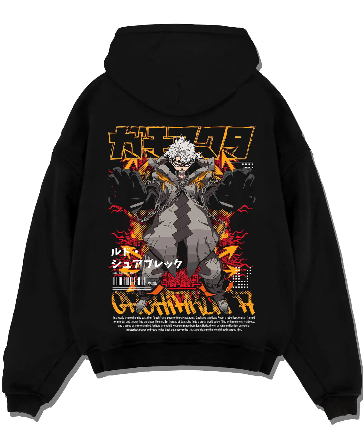 Gachiakuta Rudo Rebel Fighter Hoodie – Oversized Anime Manga Streetwear Sweatshirt