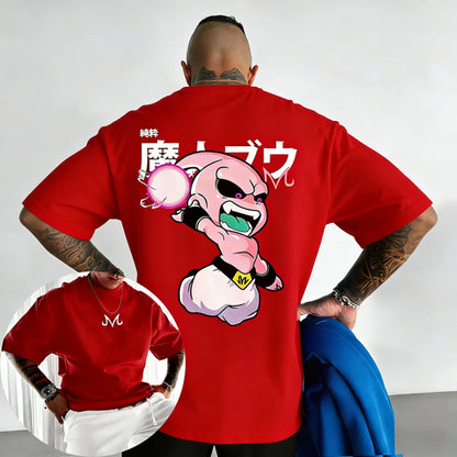 2026 New Dragon Ball Anime Cotton T-shirt Summer New Majin Buu Printed