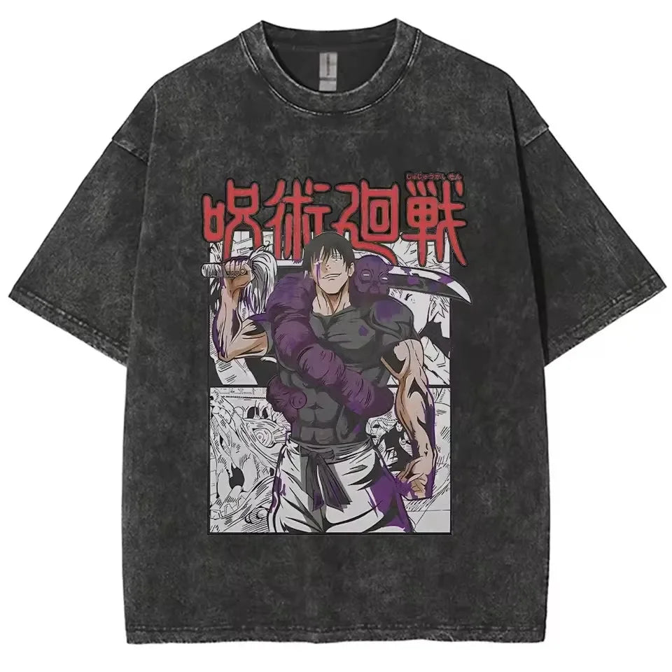 Toji Fushiguro Vintage Washed Anime T-Shirt