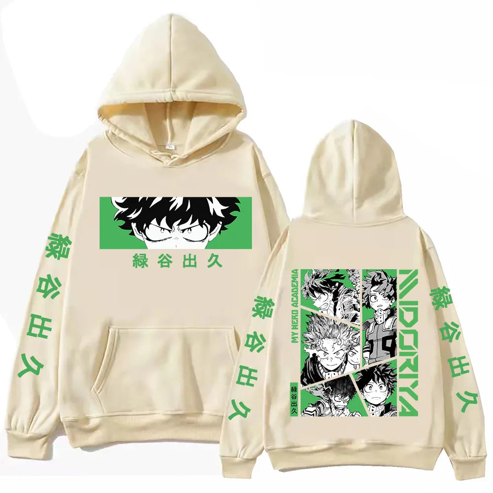 My Hero Academia Deku Hoodie – Izuku Midoriya Anime Harajuku Pullover