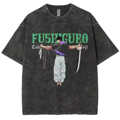 Toji Fushiguro Vintage Washed Anime T-Shirt