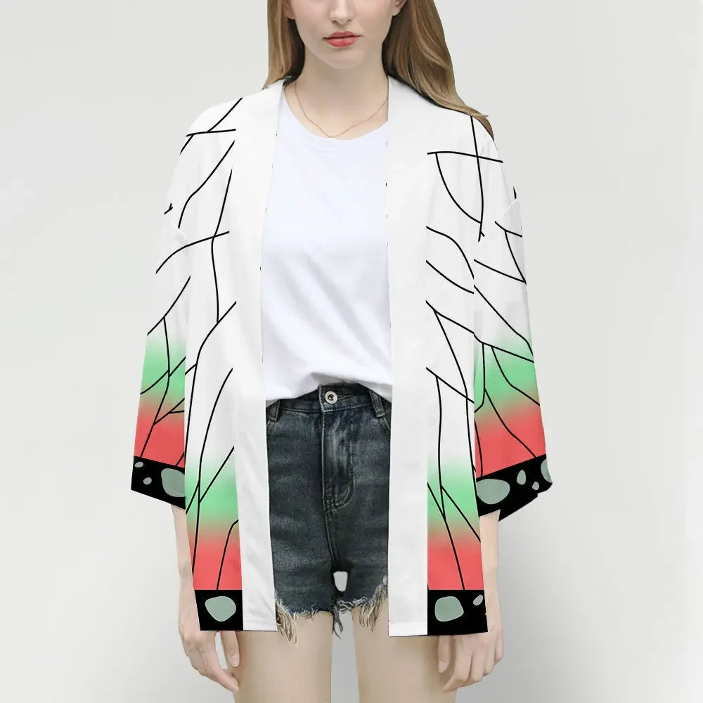 Tanjiro & Zenitsu Inspired Anime Haori Kimono Cardigan