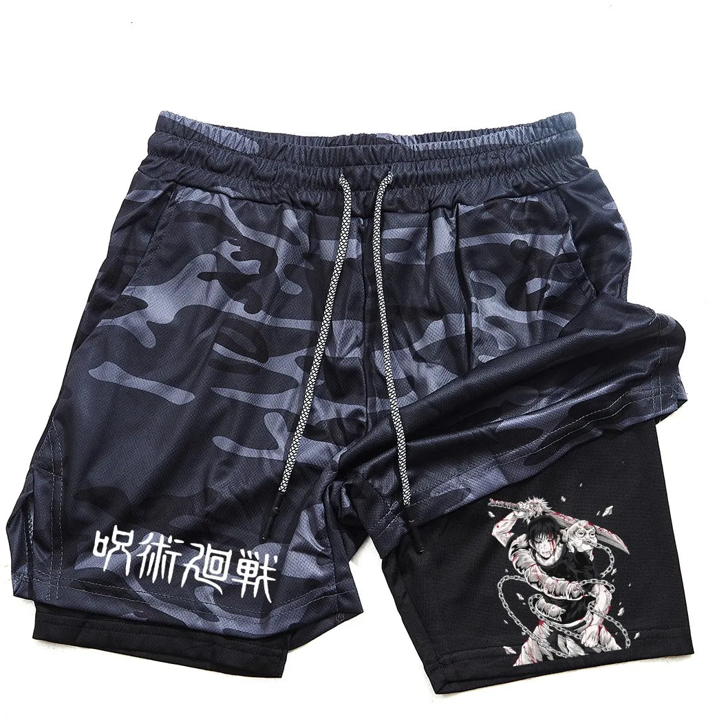 Toji Fushiguro 2-in-1 Performance Shorts