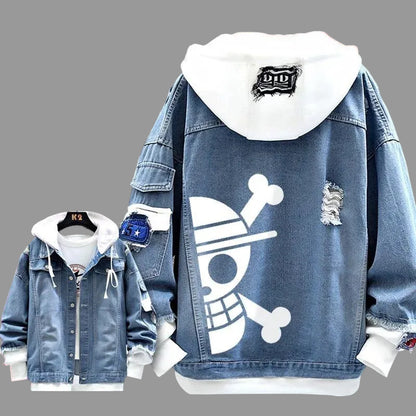 One Piece Strawhat Crew Anime Jacket – Y2K Streetwear Coat