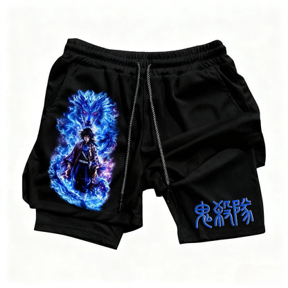 Demon Slayer Double-Layer Performance Shorts