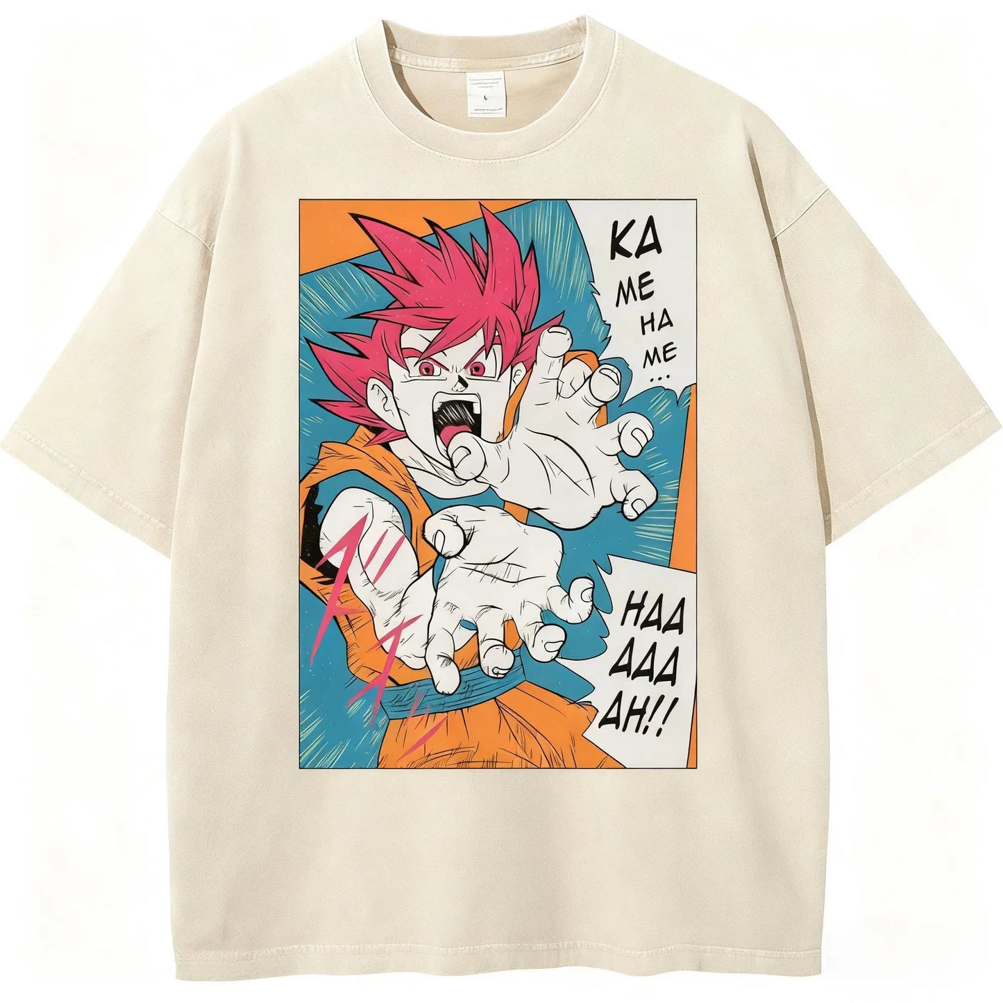 Dragon Ball Vintage Wash Graphic T Shirt Men Anime Print Women Short