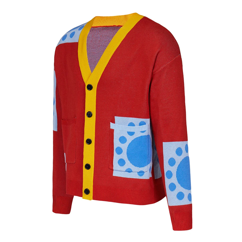 One Piece Luffy Knitted Cardigan – Anime Cosplay Sweater
