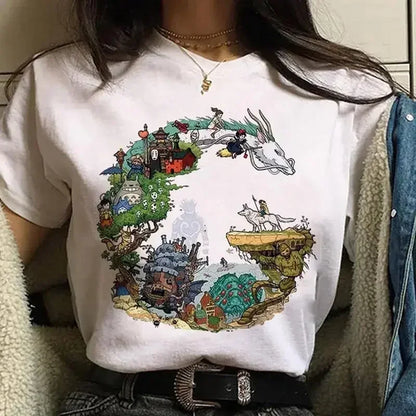 Summer Comfortable Casual Short Sleeve T-Shirt Japanese Anime Harajuku