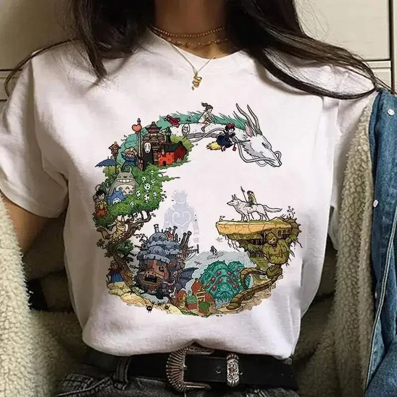 Summer Comfortable Casual Short Sleeve T-Shirt Japanese Anime Harajuku
