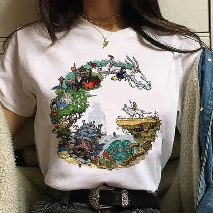 Summer Comfortable Casual Short Sleeve T-Shirt Japanese Anime Harajuku