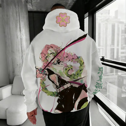 Demon Slayer Mitsuri Kanroji Hoodie – Anime Harajuku Oversized Pullover