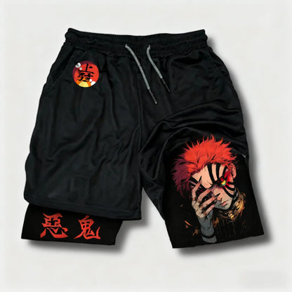 Demon Slayer Double-Layer Performance Shorts