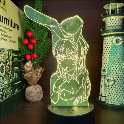 Mai Sakurajima 3D LED Anime Night Light