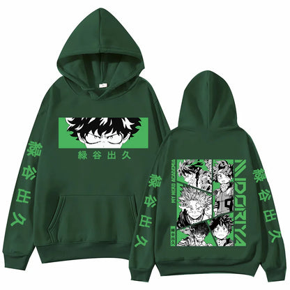 My Hero Academia Deku Hoodie – Izuku Midoriya Anime Harajuku Pullover
