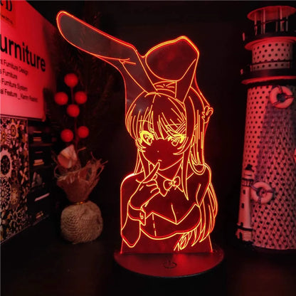 Mai Sakurajima 3D LED Anime Night Light