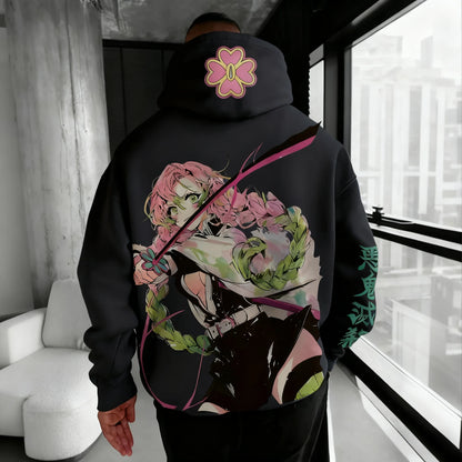 Demon Slayer Mitsuri Kanroji Hoodie – Anime Harajuku Oversized Pullover