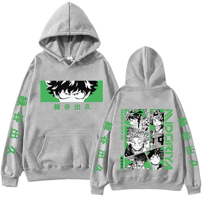 My Hero Academia Deku Hoodie – Izuku Midoriya Anime Harajuku Pullover