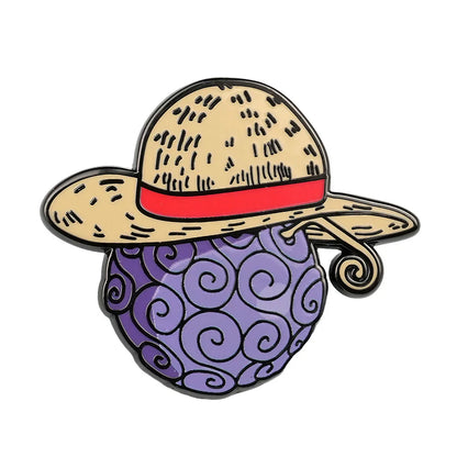 One Piece Devil Fruit Enamel Pin – Straw Hat Anime Lapel Badge Accessory