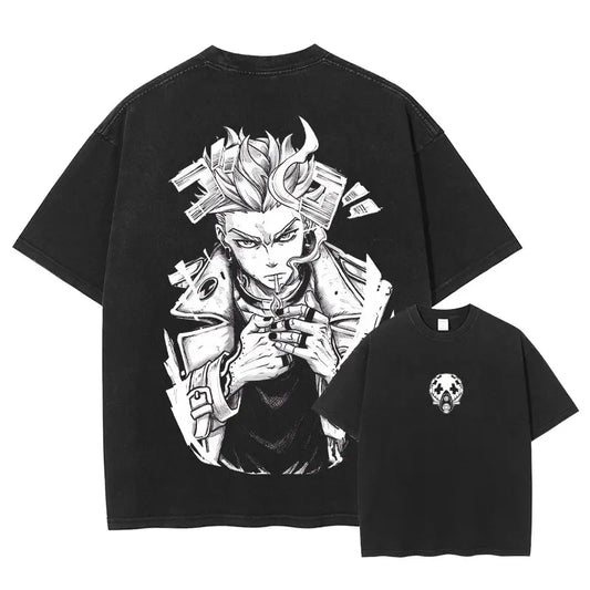 Gachiakuta Enjin Vintage Washed Oversized T-Shirt