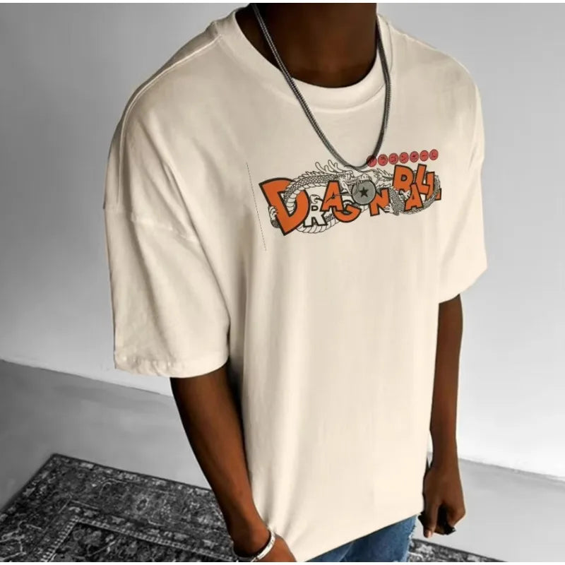 Dragon Ball Men's Anime CollaborationT-Shirt 2025 Summer Loose Large