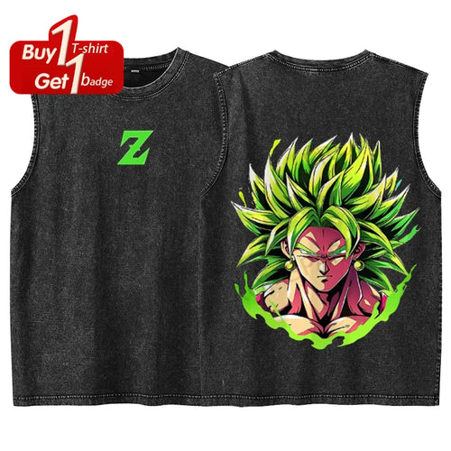 New Dragon Ball Broly Tank Tops Man Sleeveless Shirt Summer Anime Gym
