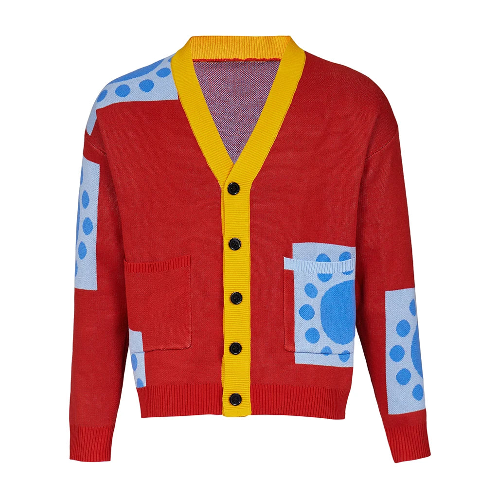 One Piece Luffy Knitted Cardigan – Anime Cosplay Sweater