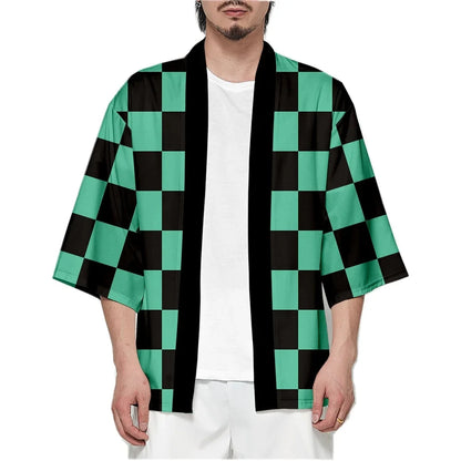 Tanjiro & Zenitsu Inspired Anime Haori Kimono Cardigan