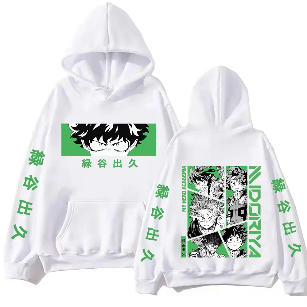 My Hero Academia Deku Hoodie – Izuku Midoriya Anime Harajuku Pullover