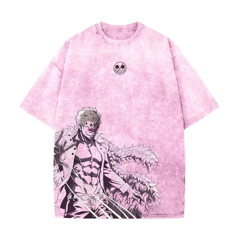 One Piece Doflamingo Washed Vintage Oversized T-Shirt