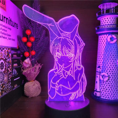 Mai Sakurajima 3D LED Anime Night Light