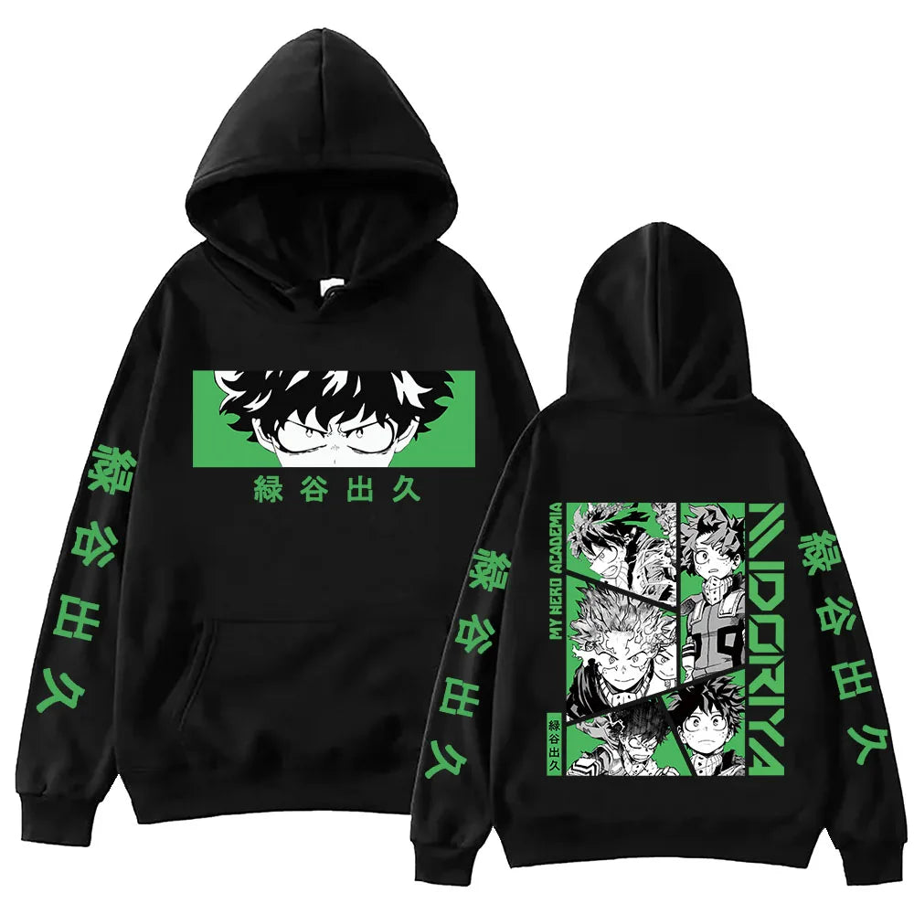 My Hero Academia Deku Hoodie – Izuku Midoriya Anime Harajuku Pullover