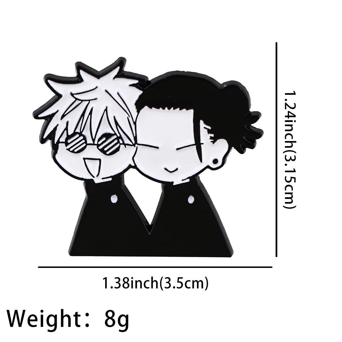 4pcs Creative Anime Jujutsu Brooch Cute Gojo Satoru Itadori Yuji lapel