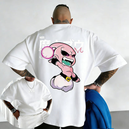 2026 New Dragon Ball Anime Cotton T-shirt Summer New Majin Buu Printed