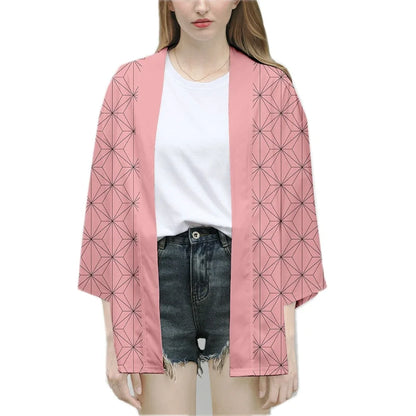Tanjiro & Zenitsu Inspired Anime Haori Kimono Cardigan