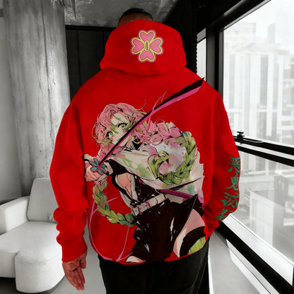 Demon Slayer Mitsuri Kanroji Hoodie – Anime Harajuku Oversized Pullover