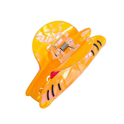 Cute Luffy Straw Hat Shape Acrylic Hair Claw Clip Cartoon Anime