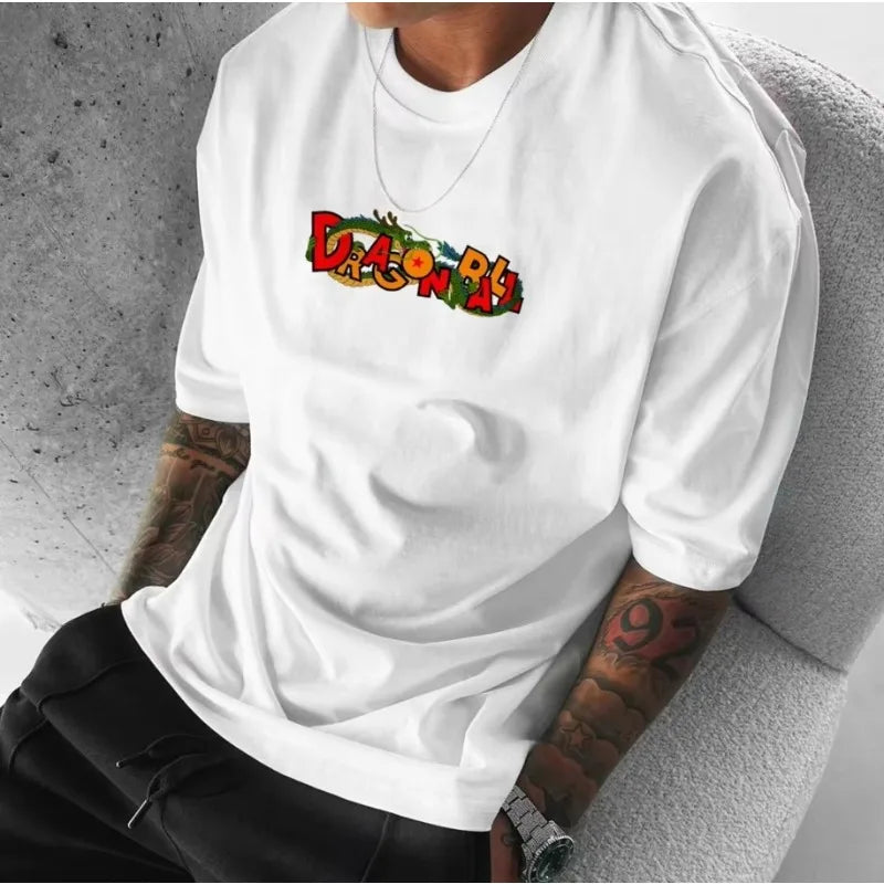 Dragon Ball Men's Anime CollaborationT-Shirt 2025 Summer Loose Large